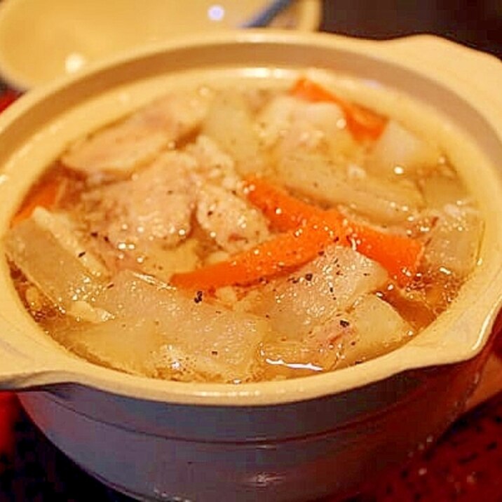 ゆで豚と大根のスープ